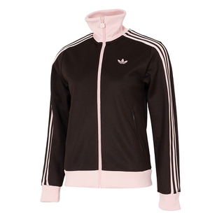 阿迪达斯三叶草立领针织外套女装春季新款休闲运动服夹克衫KD3742