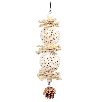 鹦鹉啃咬解闷自嗨通草球小鸟玩具