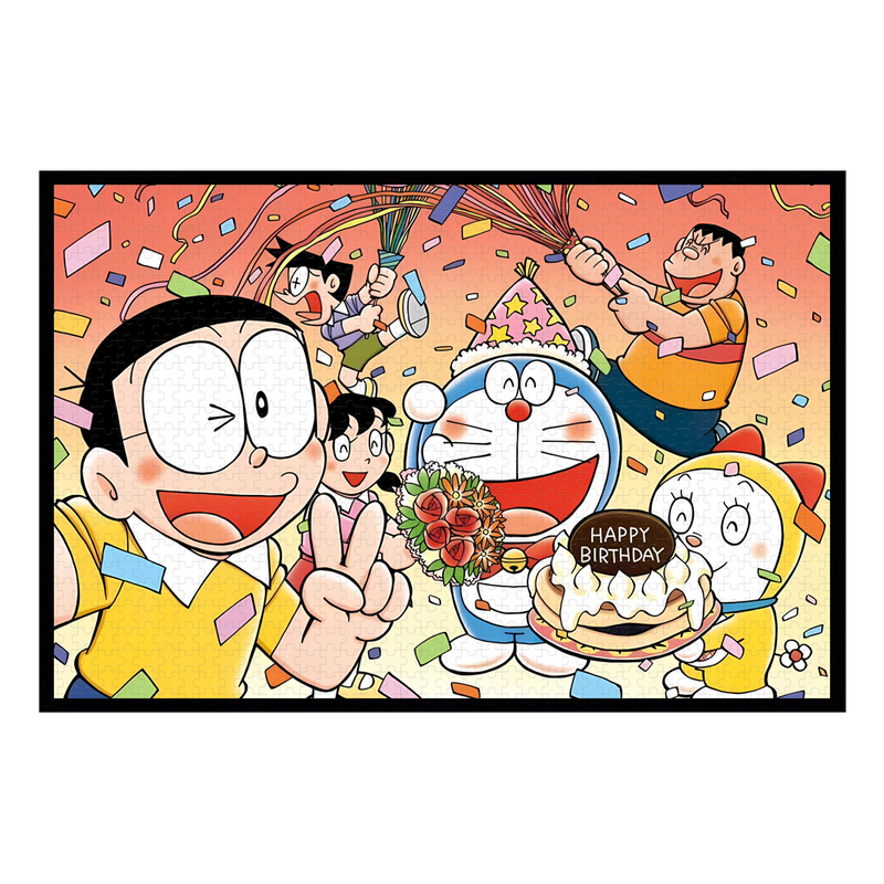 哆啦A梦拼图1000片500片300片大熊小夫卡通动漫益智玩具木质减压