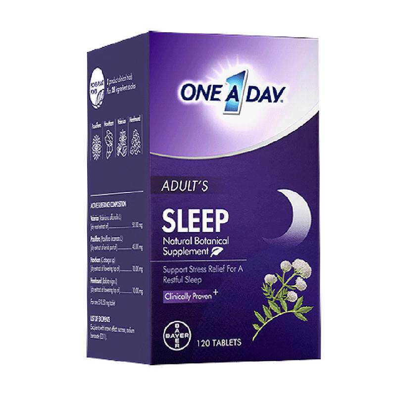 拜耳Oneaday睡眠片辅助睡眠甜睡豆安瓶闪睡片不含褪黑素片非软糖