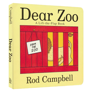英文原版绘本 dear zoo 亲爱的动物园 送音频 经典纸板翻翻书 立体机关书 0-3岁早教绘本 儿童英语启蒙绘本 吴敏兰书单