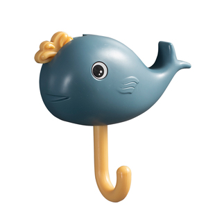 免打孔无痕粘钩浴室墙壁挂钩创意可爱小鲸鱼挂钩强力卡通防水挂勾