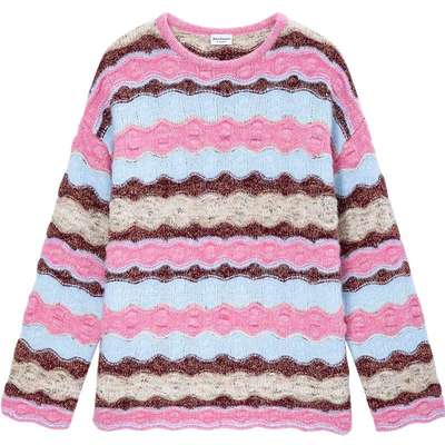 JuicyCouture橘滋拼色提花毛衣