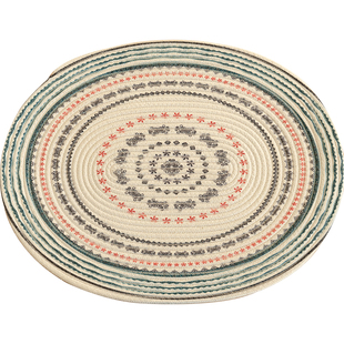 田园波西米亚风防烫锅垫碗垫餐垫隔热棉线编织餐桌垫子边几垫子