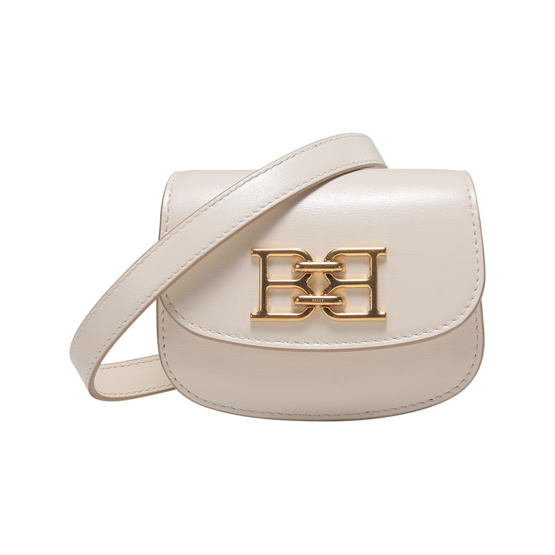【自营】Bally/巴利女士牛皮革B-Chain小巧装饰包腰包胸包斜挎包