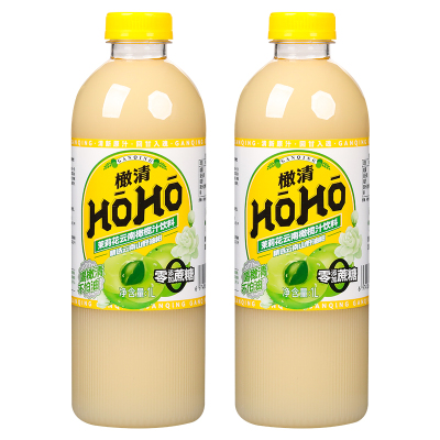 橄清HOHO茉莉花云南风味橄榄汁饮料1L大瓶装山野油柑0蔗糖饮品
