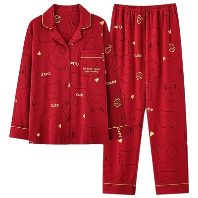 浪莎睡衣结婚新婚女款纯棉本命年