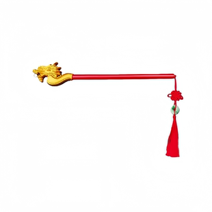 中国风喜庆龙头龙首灯笼杆春节元宵节中秋节中式婚礼挑灯笼棍子