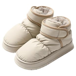 高帮棉拖鞋女款冬季2025新款包跟外穿防滑雪地靴加绒保暖羽绒棉鞋