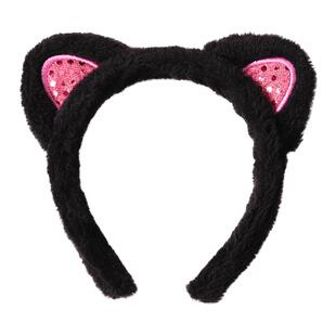 圣诞节头饰猫耳朵发箍女可爱搞怪cos发饰儿童毛绒头箍防滑发卡