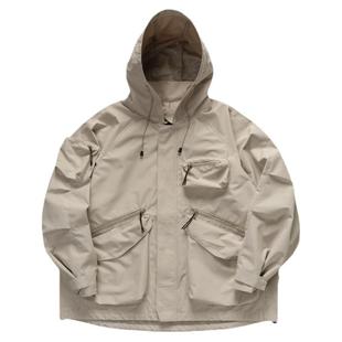 Gnomes lab 22AW 防水户外多口袋重工廓形机能冲锋衣夹克外套