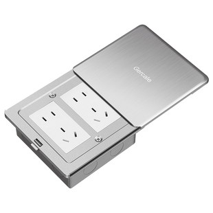 格佳乐地插插座不锈钢防水隐藏式超薄平推式五孔电源网络线地插座