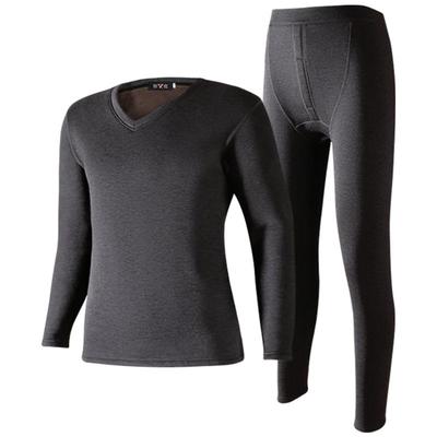 雅鹿男士保暖内衣套装加绒加厚