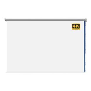 俊翼抗光卷帘手拉投影幕布壁挂式投影布幕布72寸84寸100寸家用便捷4K高清卧室户外办公室窗帘式投影仪幕布3D