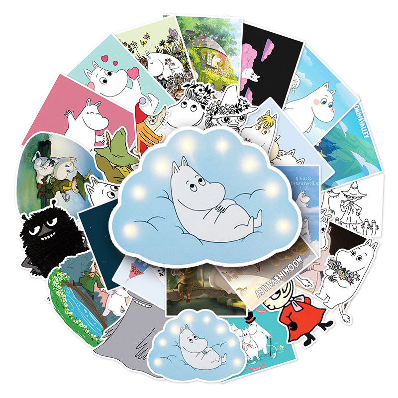 100张河马姆动画可爱卡通防水贴