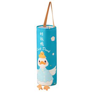 快乐鱼垃圾袋收纳神器厨房装塑料袋子大容量收集器家用壁挂储物盒