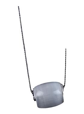 s925纯银桶珠吊坠项链女猫眼甜美