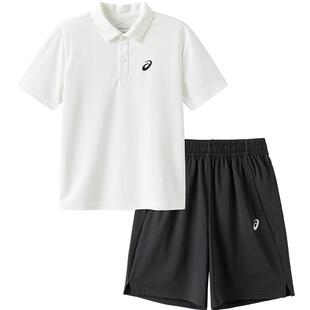 ASICS/亚瑟士儿童26年夏季新款吸湿速干运动弹力短袖polo针织套装
