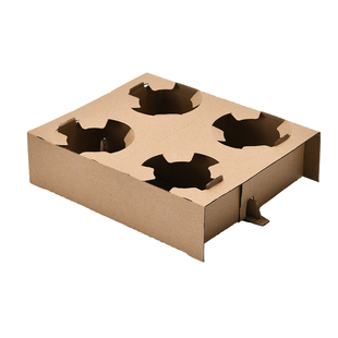 杯托底座一次性咖啡奶茶饮料纸杯套托外卖打包单杯双杯四杯纸杯托