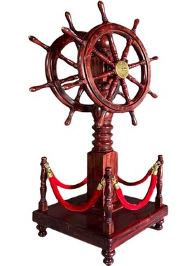 实木船舵落地办公室乔迁开业礼品
