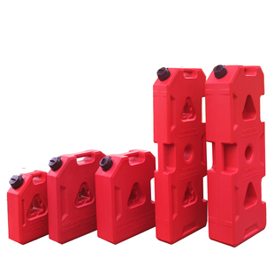 塑料便携式加厚防爆汽油桶4L7升11L30越野侧窗拓展红黑色油箱水壶