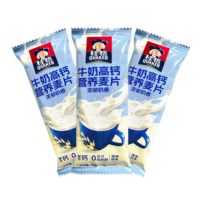 桂格红枣高铁牛奶高钙即食燕麦片