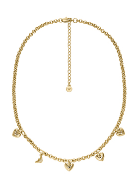 【自营】Armani阿玛尼LOVE系列爱心甜妹金色项链女锁骨链送女友