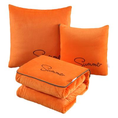 靓绣坊抱枕被子两用纯色简约