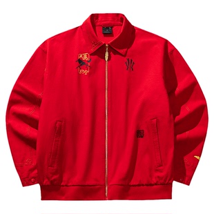 安踏×徐悲鸿奔马图联名天马行空本命新年欧文加厚茄克172611606