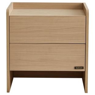 全友家居现代简约床头柜2025新款原木风卧室家用床边抽屉储物柜