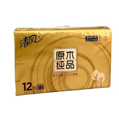 清风抽纸1提12包110抽3层