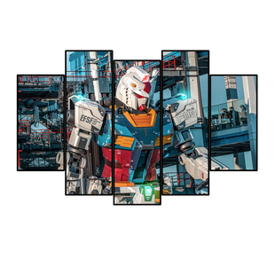 高达二次元壁灯机动战士装饰挂画电竞房男孩房间床头动漫发光灯画