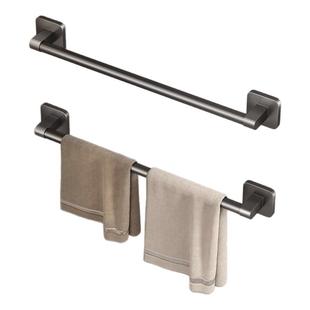 毛巾架子卫生间免打孔伸缩毛巾杆浴室置物架浴巾架洗手间收纳挂架