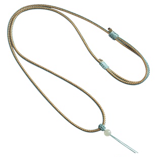 和田玉吊坠挂绳男女平安扣黄金挂件绳挂脖翡翠佛牌玉坠玉佩项链绳