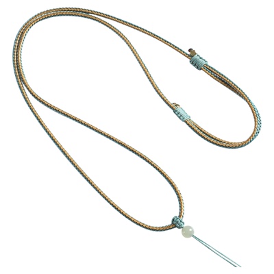 和田玉吊坠挂绳男女平安扣黄金挂件绳挂脖翡翠佛牌玉坠玉佩项链绳