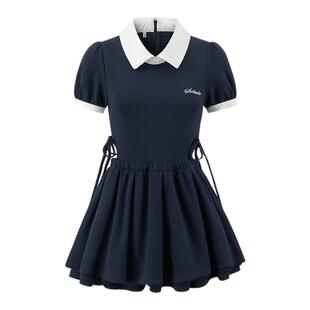 东京岁时记JK连衣裙学院风夏日绝美小裙子藏蓝色少女显瘦气质长裙