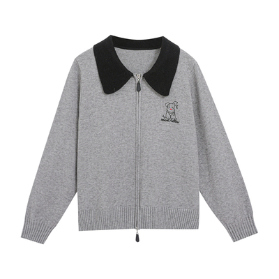 2025新款大码女装胖mm撞色拉链毛衣韩系初冬超好看单穿针织衫上衣