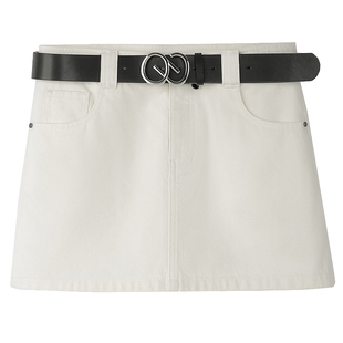 OCHIRLY欧时力 100%棉牛仔半身裙短裙A字淡人穿搭2025早秋新