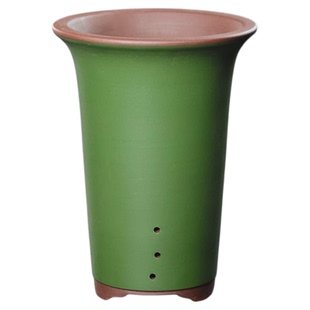 宜兴紫砂花盆兰花专用陶瓷花盆悬崖飘枝法师花盆君子兰花盆特价