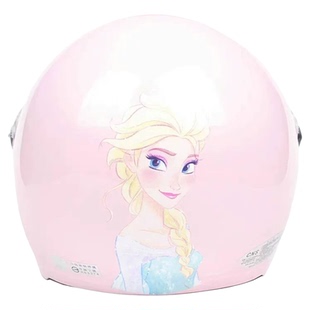 台湾EVO冰雪公主电动摩托车儿童头盔男女宝宝小孩安全帽保暖冬季