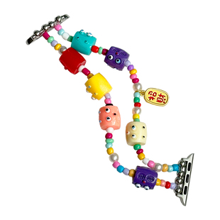 KASO适用于apple watch8表带彩色小怪兽多巴胺表带可爱苹果手表7/se创意手链iwatch6夏45mm高级感女款春夏潮