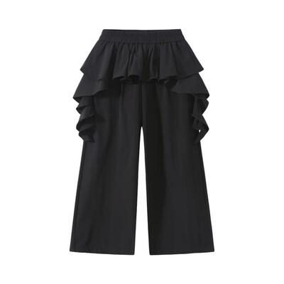 植木【解构裙裤】裙摆拼接女童裤子儿童直筒裤2026年春夏新款童装