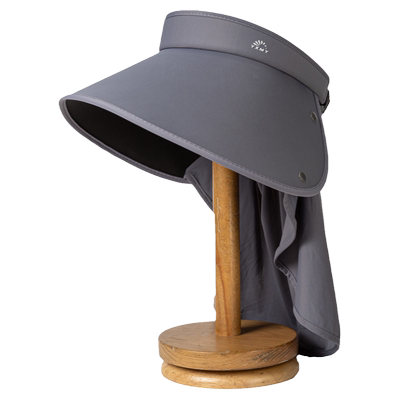 加宽大帽檐护颈遮脖子披肩防晒帽