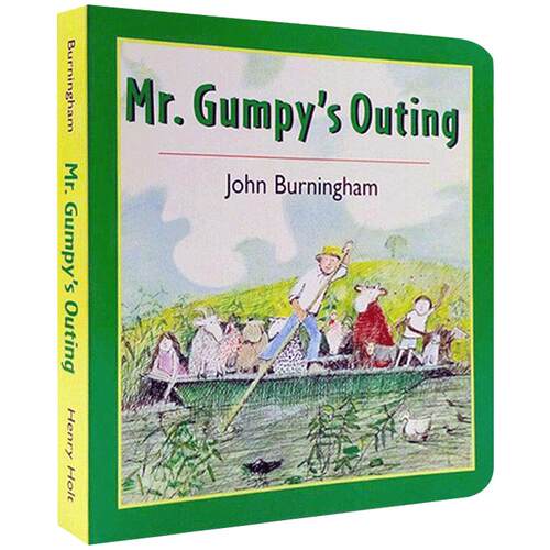 【送音频】英文原版 儿童绘本 Mr.Gumpy's Outing 和甘伯伯去游河 吴敏兰少儿绘本纸板 儿童学习英文版 图画故事书