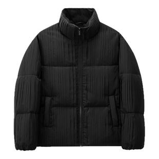 CLIMAX VISION压褶轻盈定制面料复古肌理感立领保暖羽绒服外套