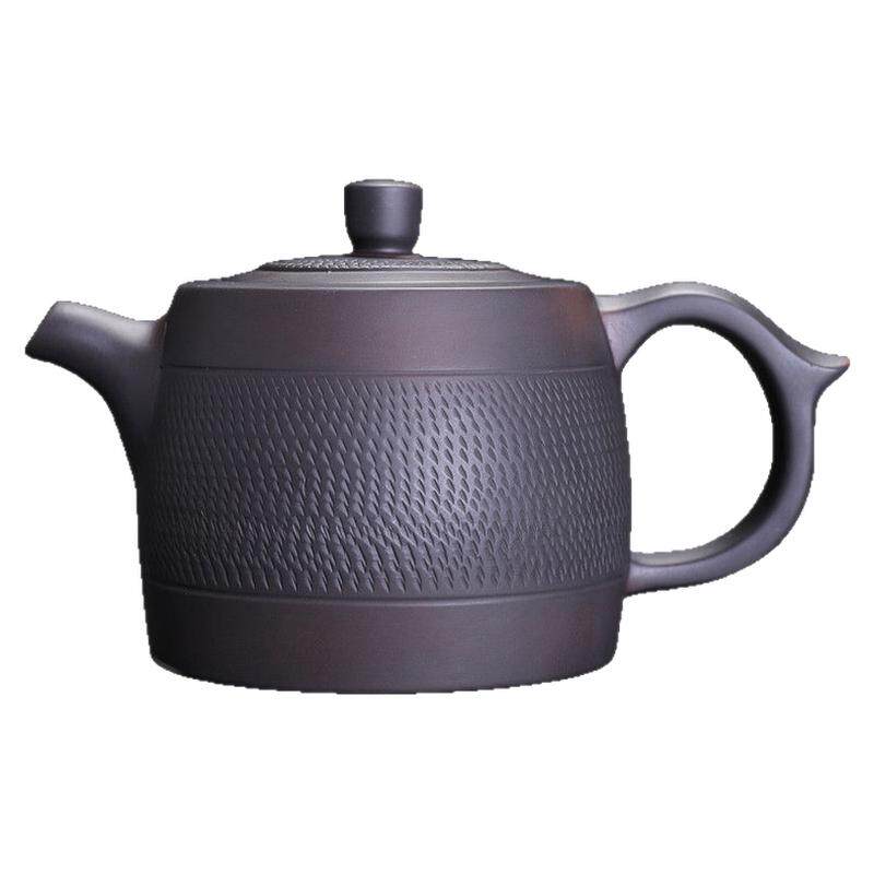均浪大师级紫陶手工跳刀凤鸣茶壶