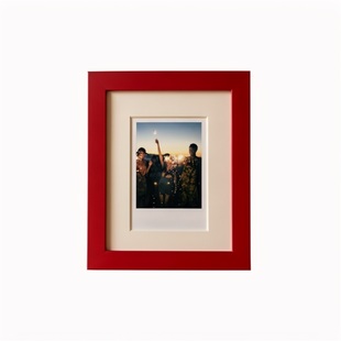 拍立得明星签名照收藏级实木6寸8寸画框无反光玻璃装裱摆台