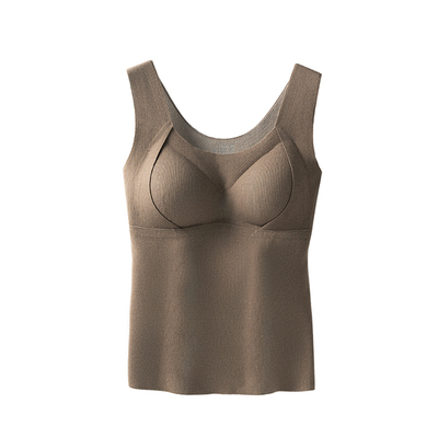 保暖背心女2024新款秋冬季带胸垫