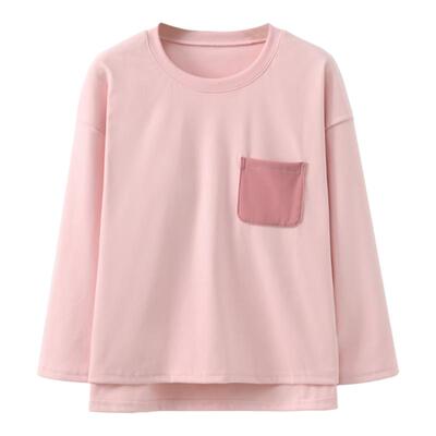 带胸垫双面磨绒家居服睡衣长袖女