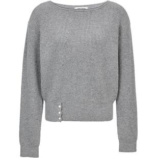 Vero Moda毛衣女2026春季新款衣摆纽扣简约大气针织上衣326124010